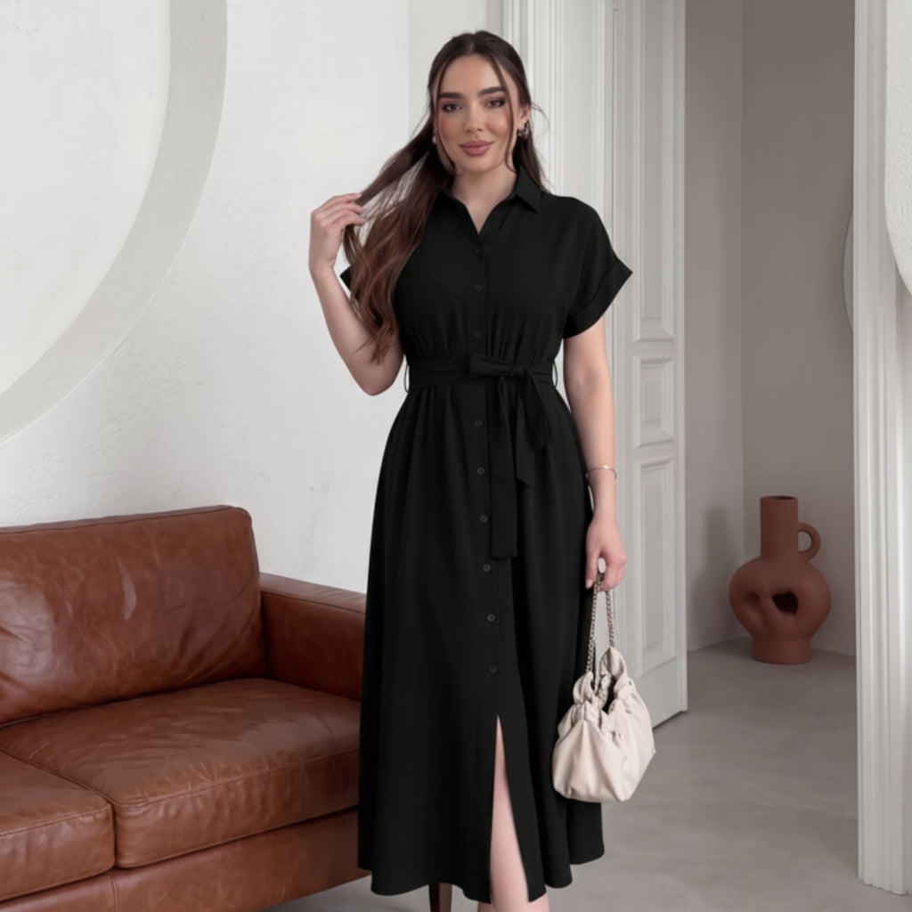 Robe Midi Noire Élégance